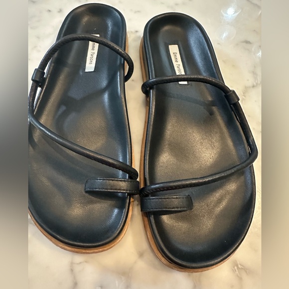 Emme Parsons Minimal Leather Sandals – Black, Size 38 - Picture 3 of 7